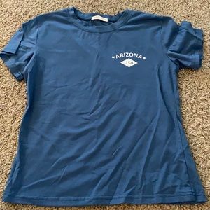 Navy Arizona romwe shirt